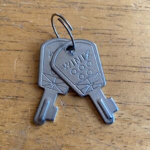 Vintage Set of Stainless Steel Winix Keys 1.5"